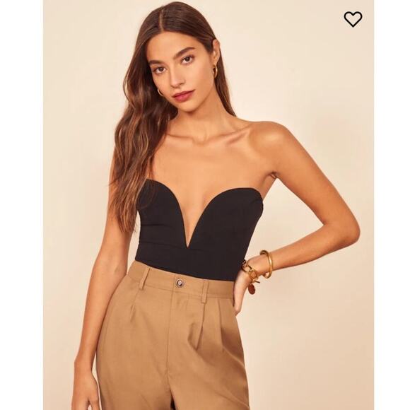 Reformation Remi Black Top Size 0 - Picture 1 of 7
